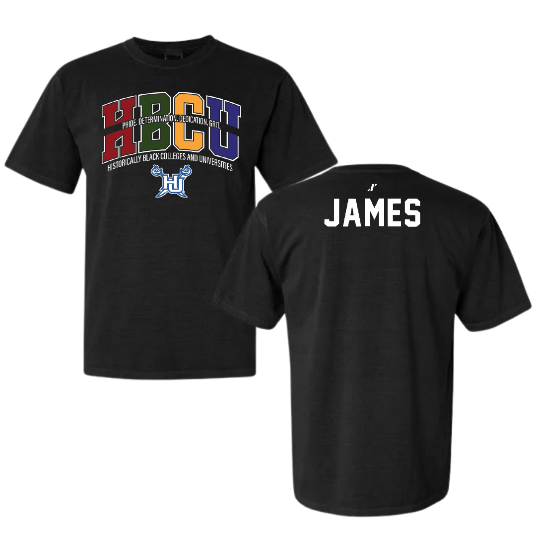 Hampton University TF and XC Black HBCU Comfort Colors Tee - Danielle James