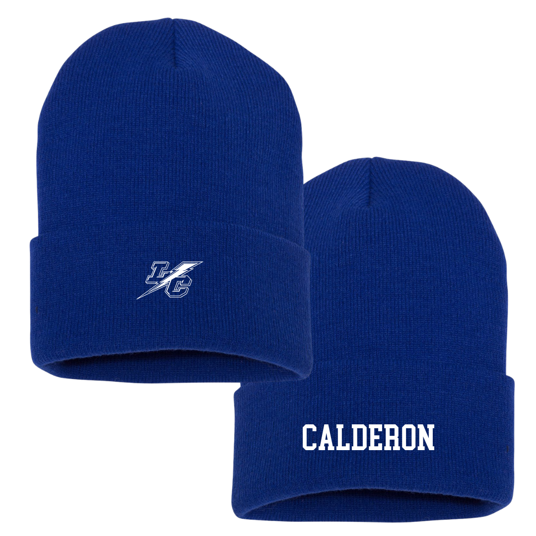 Lehman College Volleyball (M) Blue Beanie - #3 Oscar Calderon