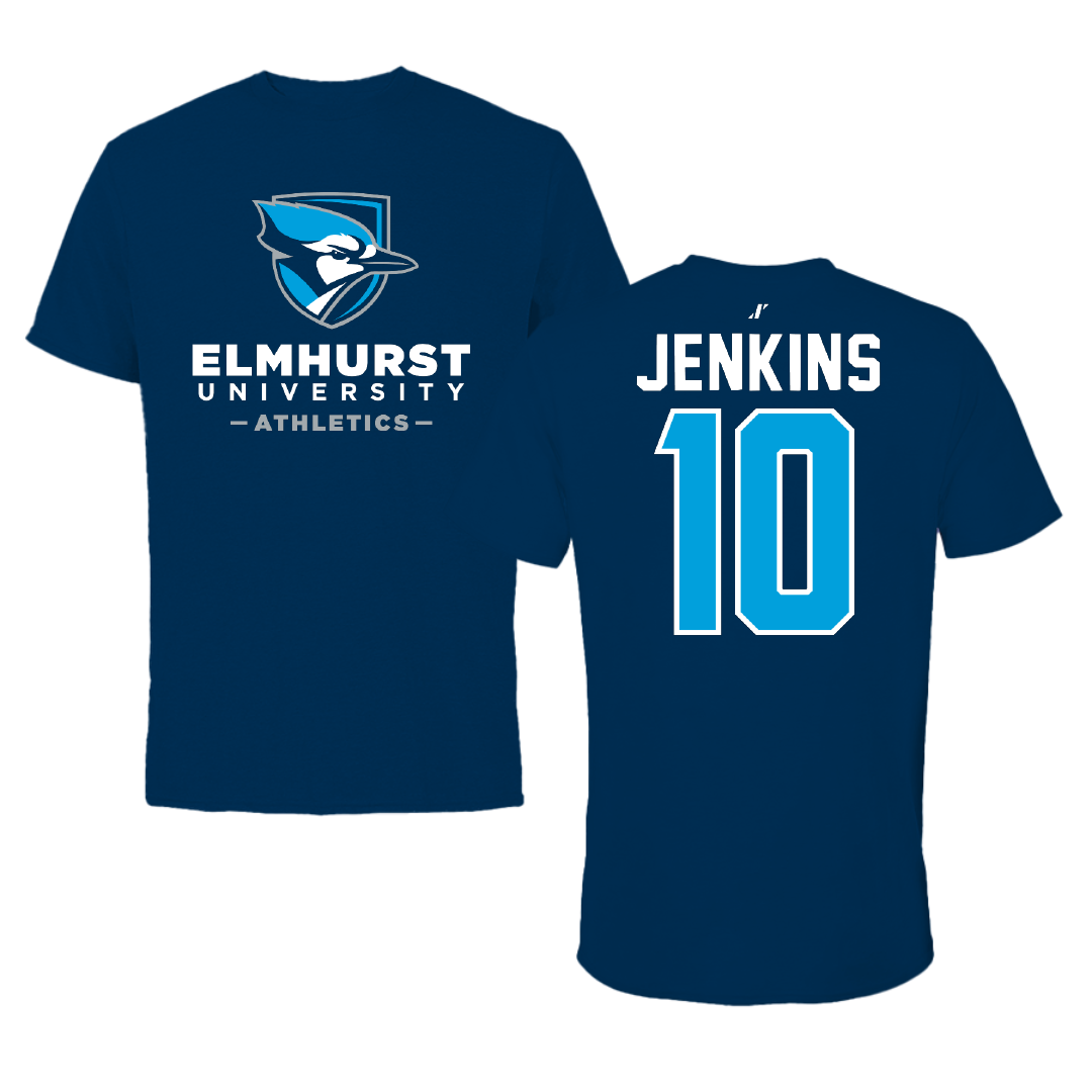 Elmhurst University Softball Navy Tee - #10 Hailee Jenkins