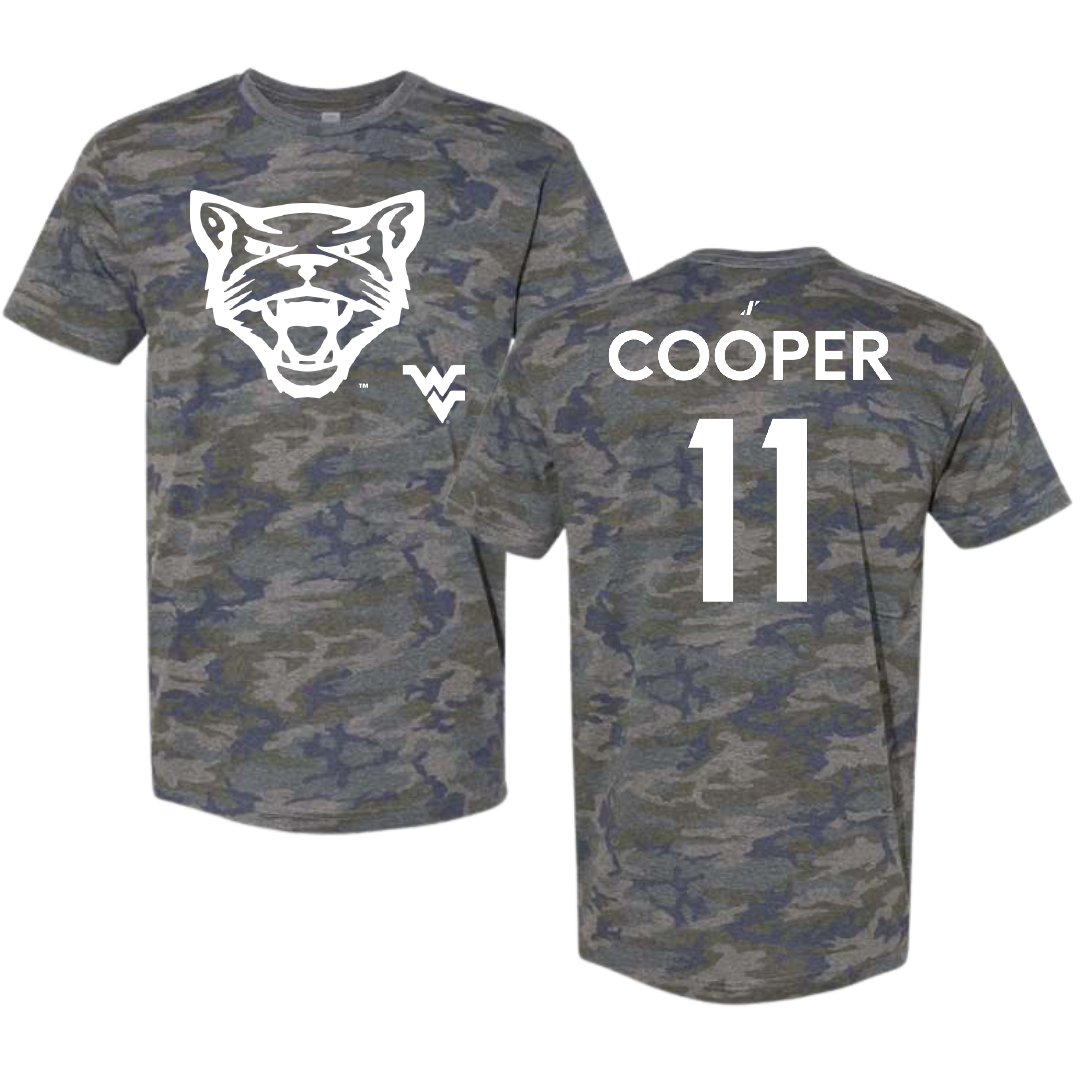 Potomac State College Softball Vintage Camo Tee - #11 Katelyn Cooper