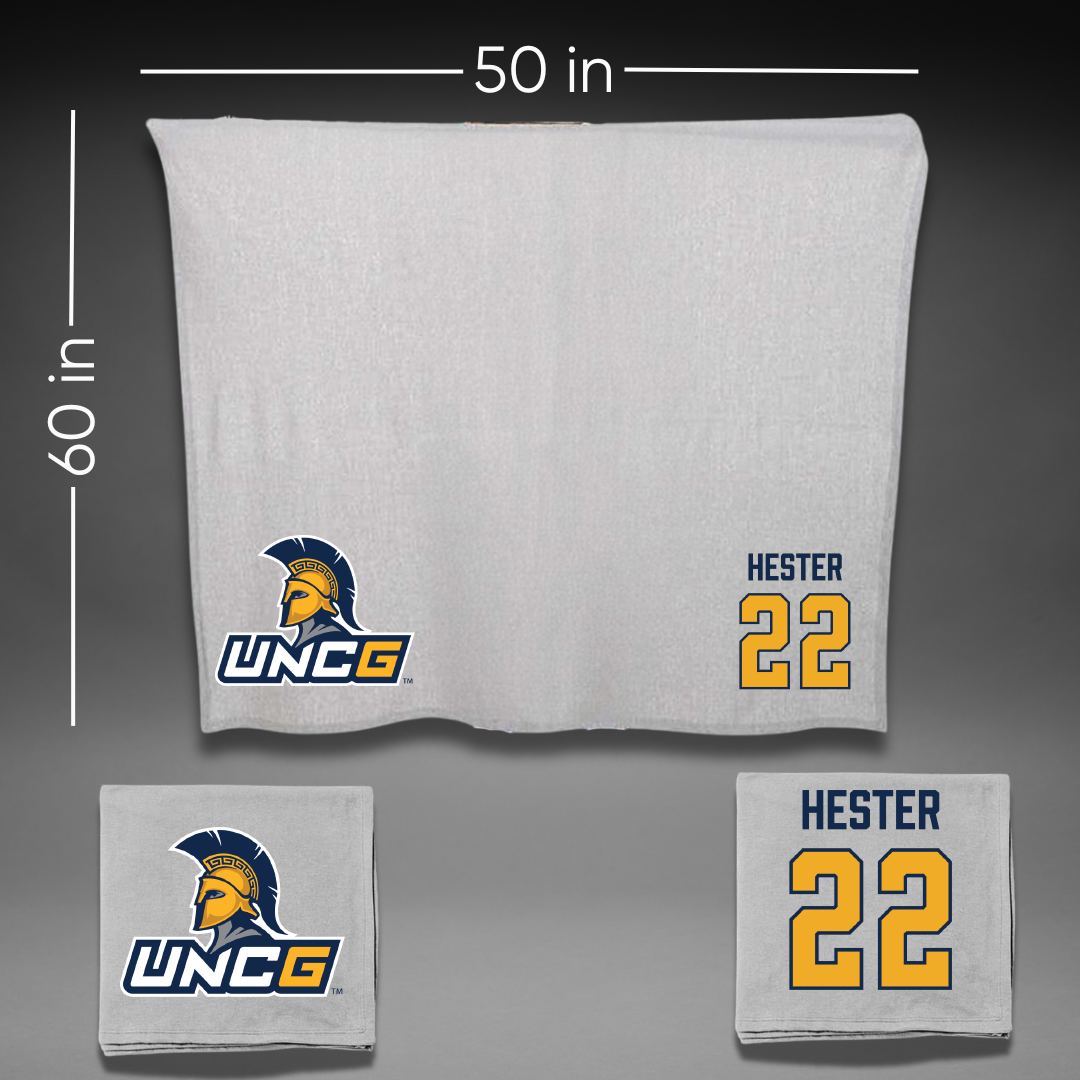 UNC Greensboro Baseball Gray Blanket - #22 Thomas Hester