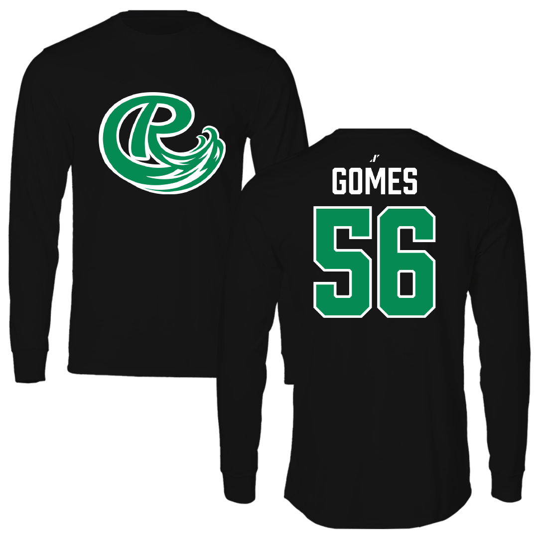 Roosevelt University Football Black Performance Long Sleeve - #56 Kaleo Gomes
