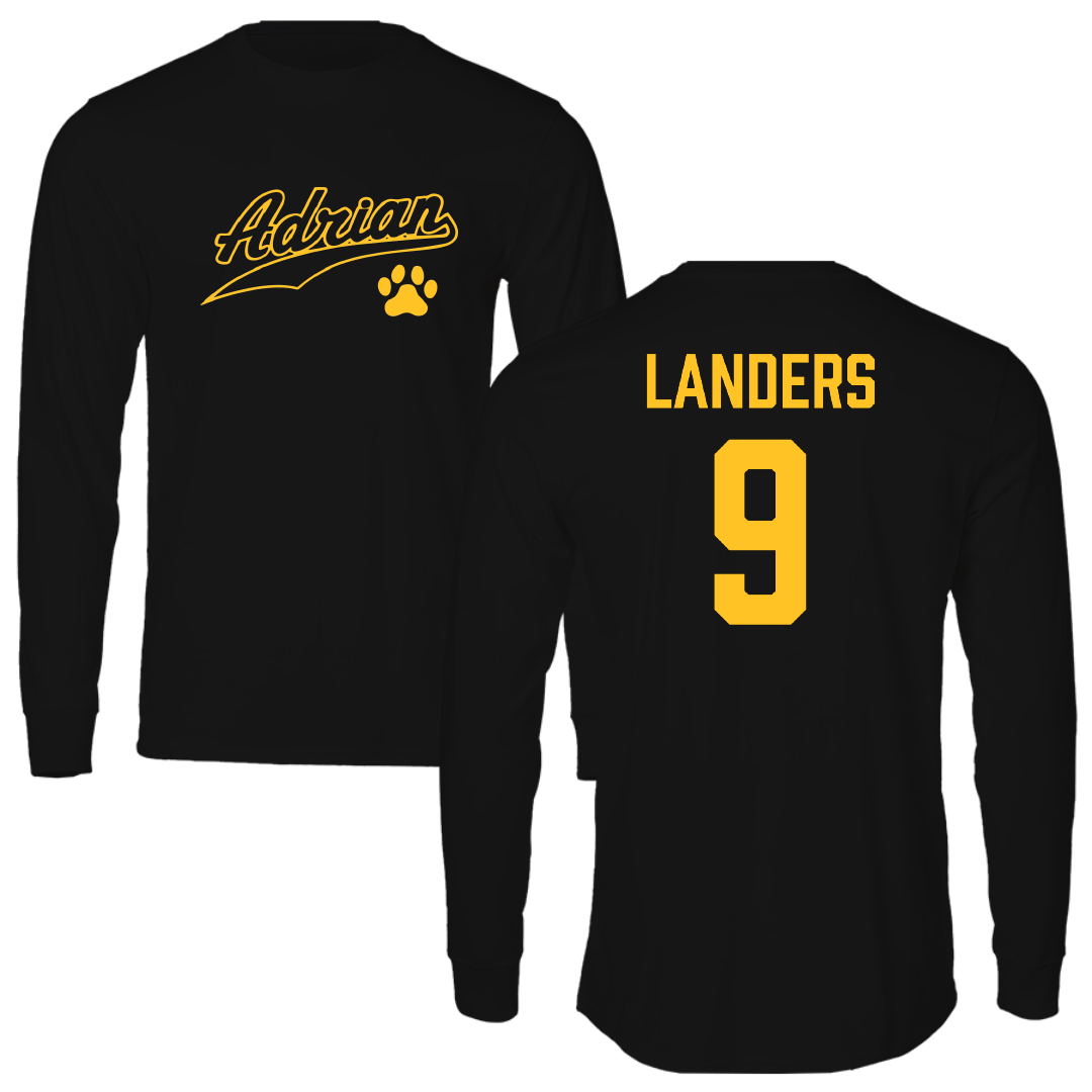 Adrian College Volleyball (M) Black Long Sleeve - #9 Sam Landers