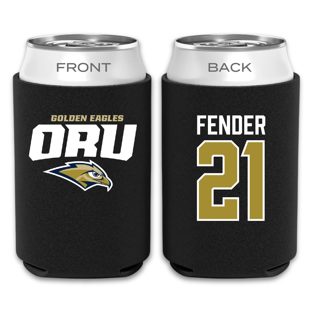 Oral Roberts University Baseball Black Can Cooler - #21 Ethan Fender