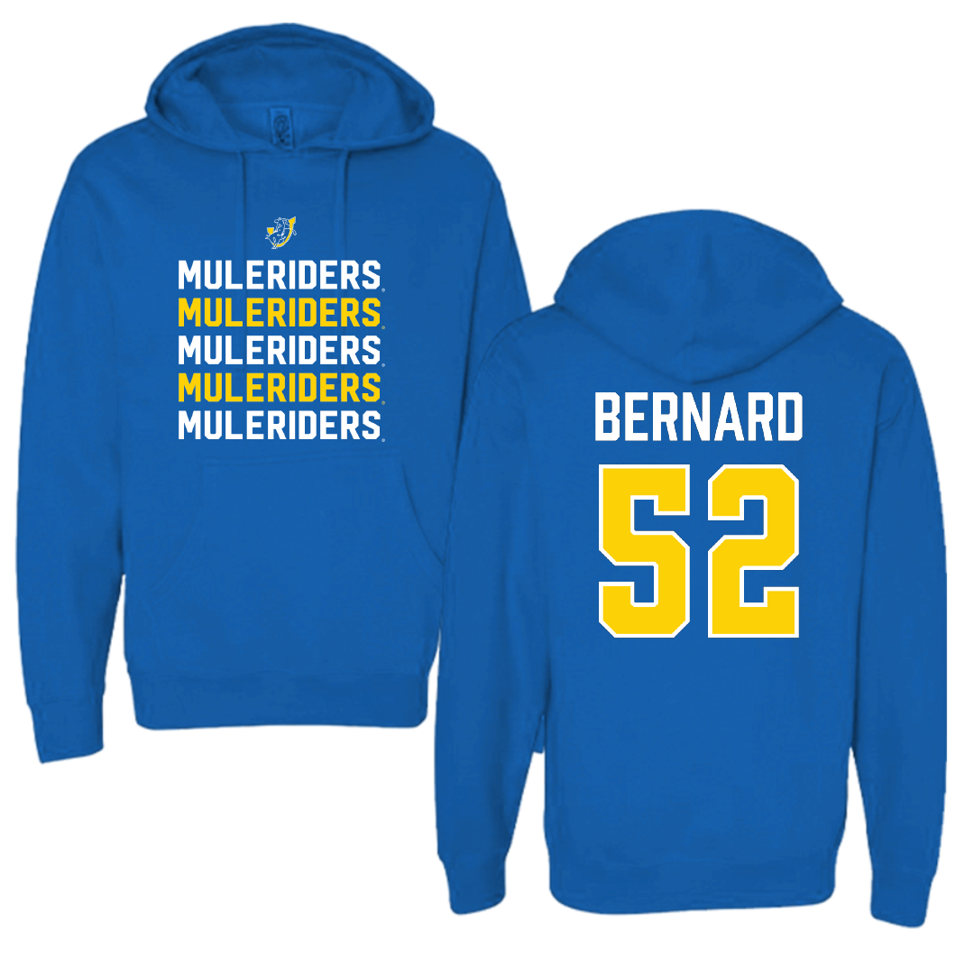 Southern Arkansas University Baseball Blue General Hoodie - #52 JoVahn Bernard