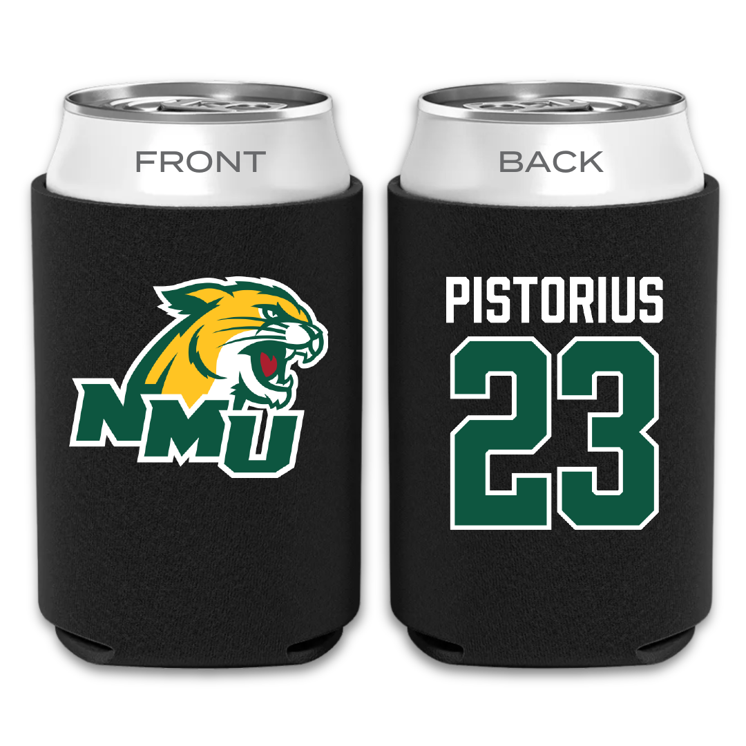 Northern Michigan University Soccer Black Can Cooler - #23 Molly Pistorius