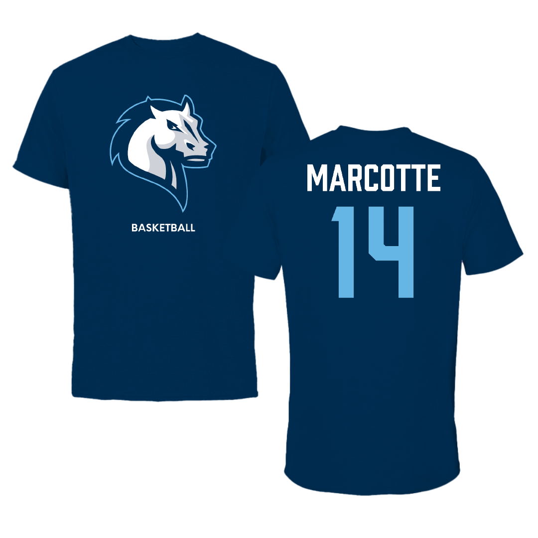 Mercy University Basketball (W) Navy Tee - #14 Megan Marcotte