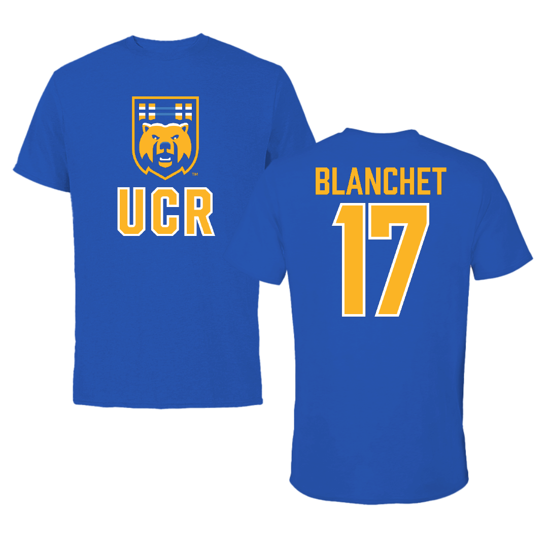 University of California-Riverside Baseball Blue Performance Tee - #17 Adrian Blanchet