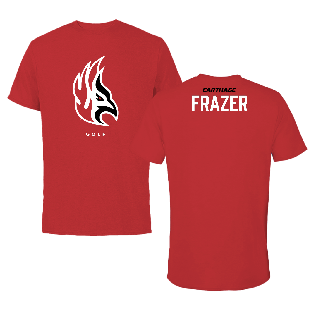 Carthage College Golf (M) Red Performance Tee - Rylan Frazer