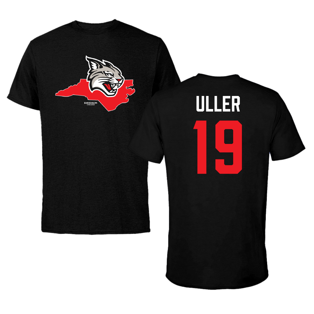 Davidson College Lacrosse (W) Black State Tee - #19 Kaitlyn Uller