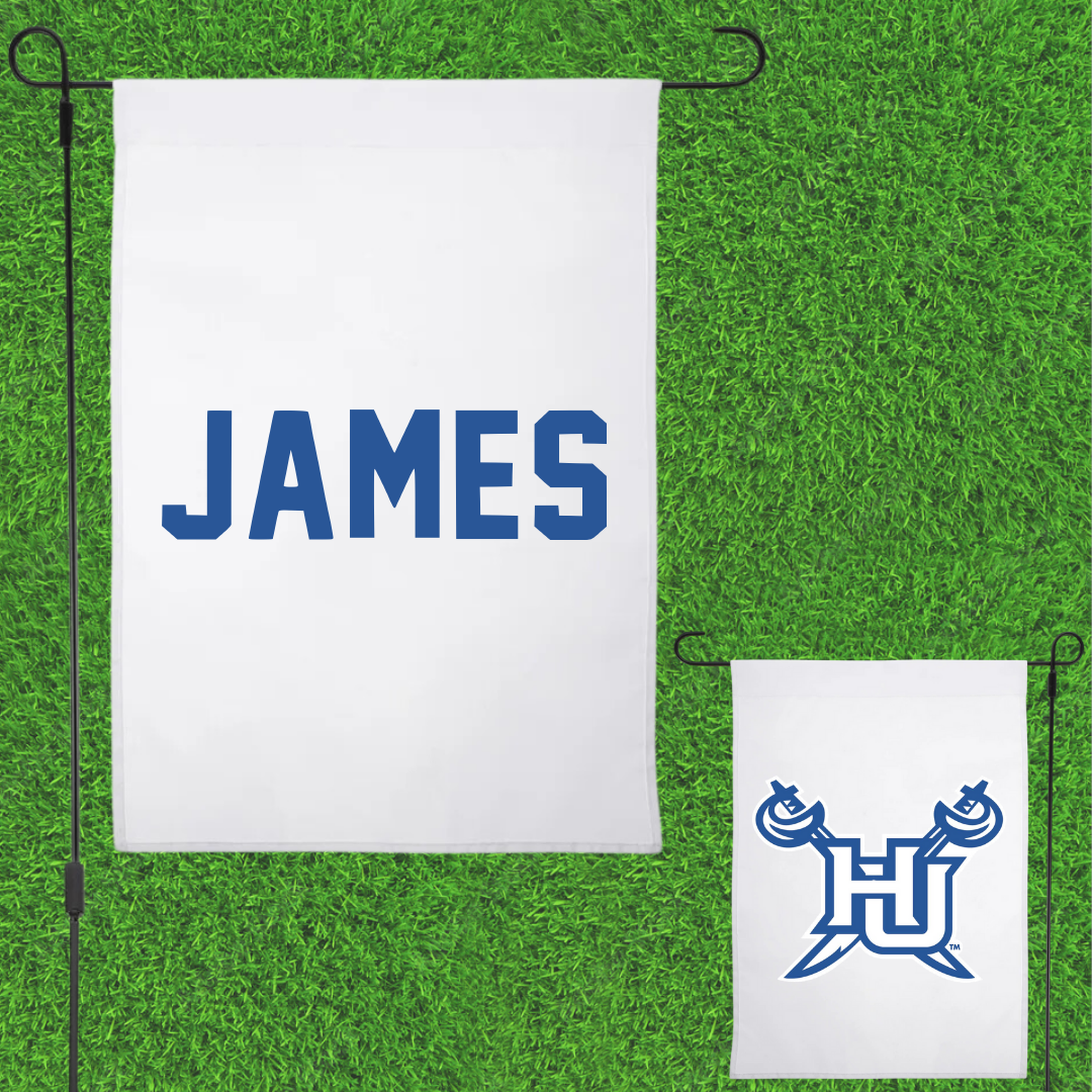 Hampton University TF and XC White Garden Flag - Danielle James