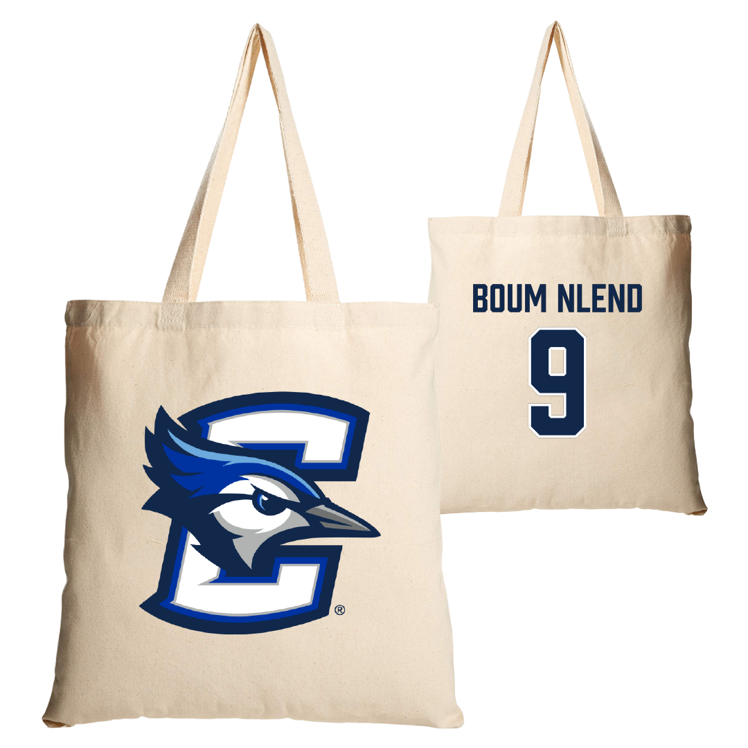 Creighton University Soccer Tan Canvas Tote Bag - #9 Amos Boum Nlend