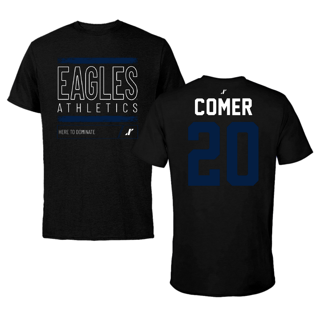 Georgia Southern University Soccer Black Dominate Performance Tee - #20 Addison Comer