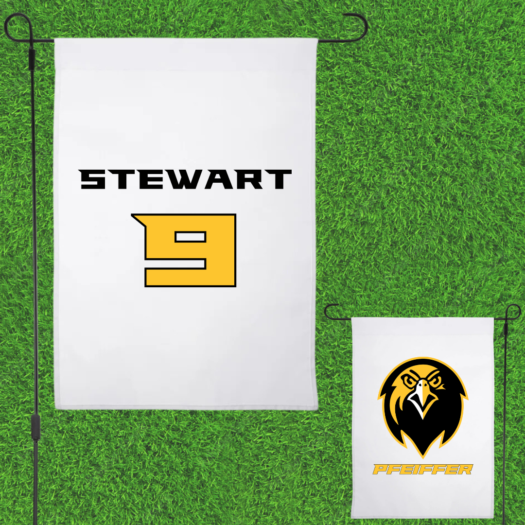 Pfeiffer University Softball White Garden Flag - #9 Landry Stewart