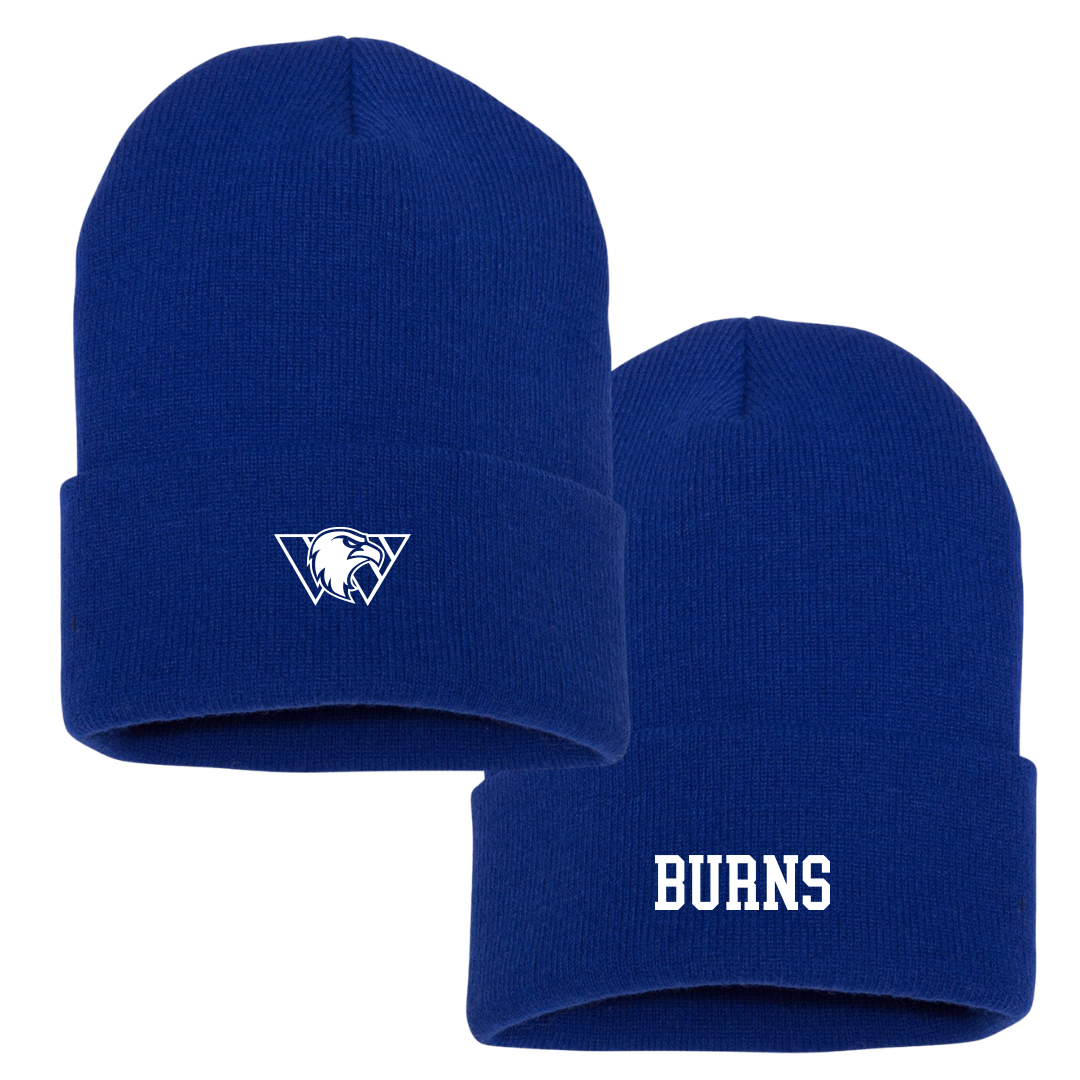 Williams Baptist University Baseball Blue Beanie - #27 Noah Burns