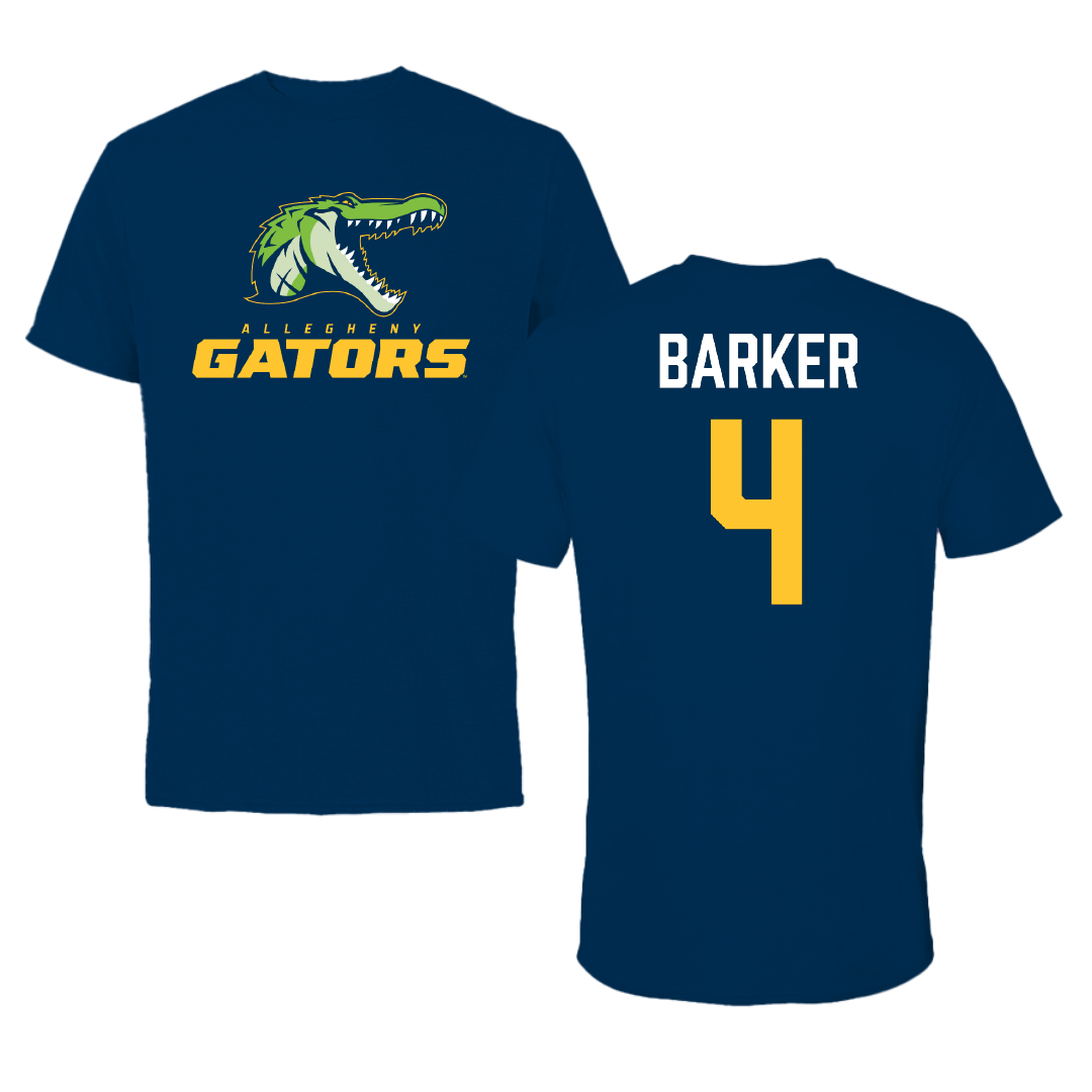 Allegheny College Basketball (M) Navy Tee - #4 Luke Barker