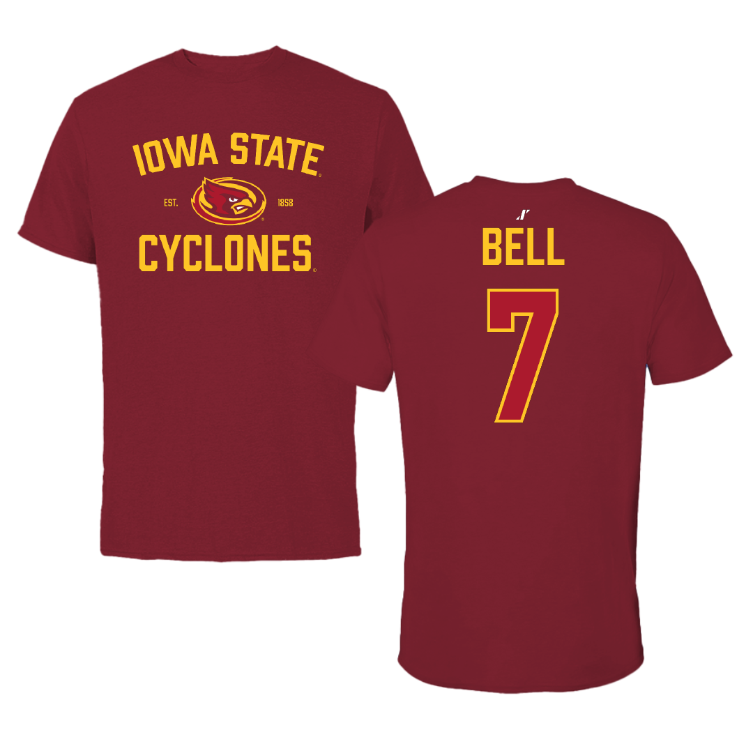 Iowa State University Football Cardinal General Tee - #7 Tre Bell