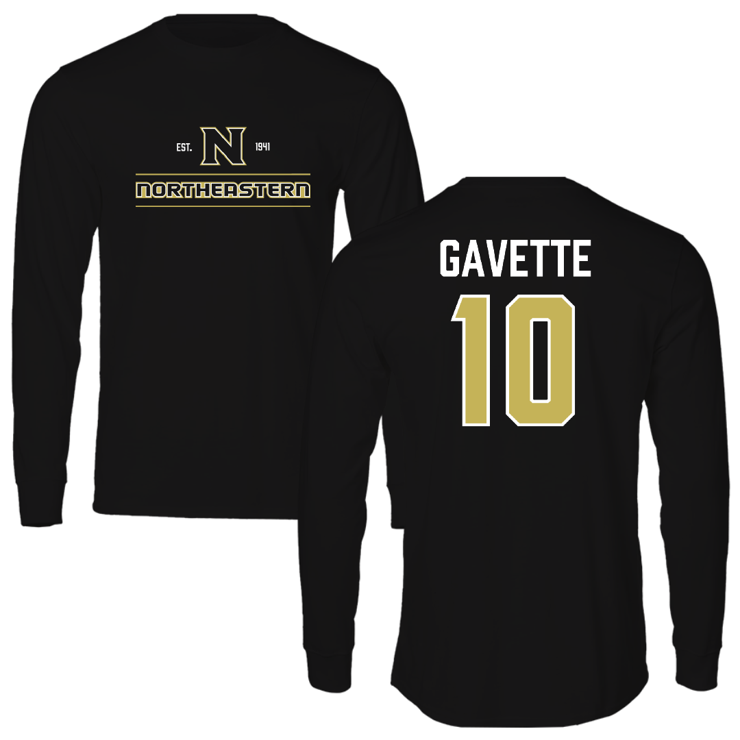 Northeastern Junior College Volleyball (W) Black General Performance Long Sleeve - #10 Evie Gavette