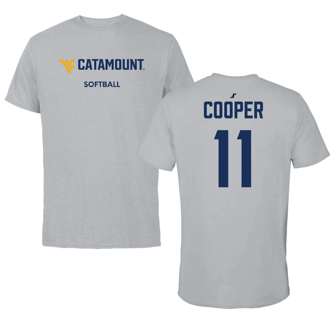 Potomac State College Softball Sport Gray Tee - #11 Katelyn Cooper