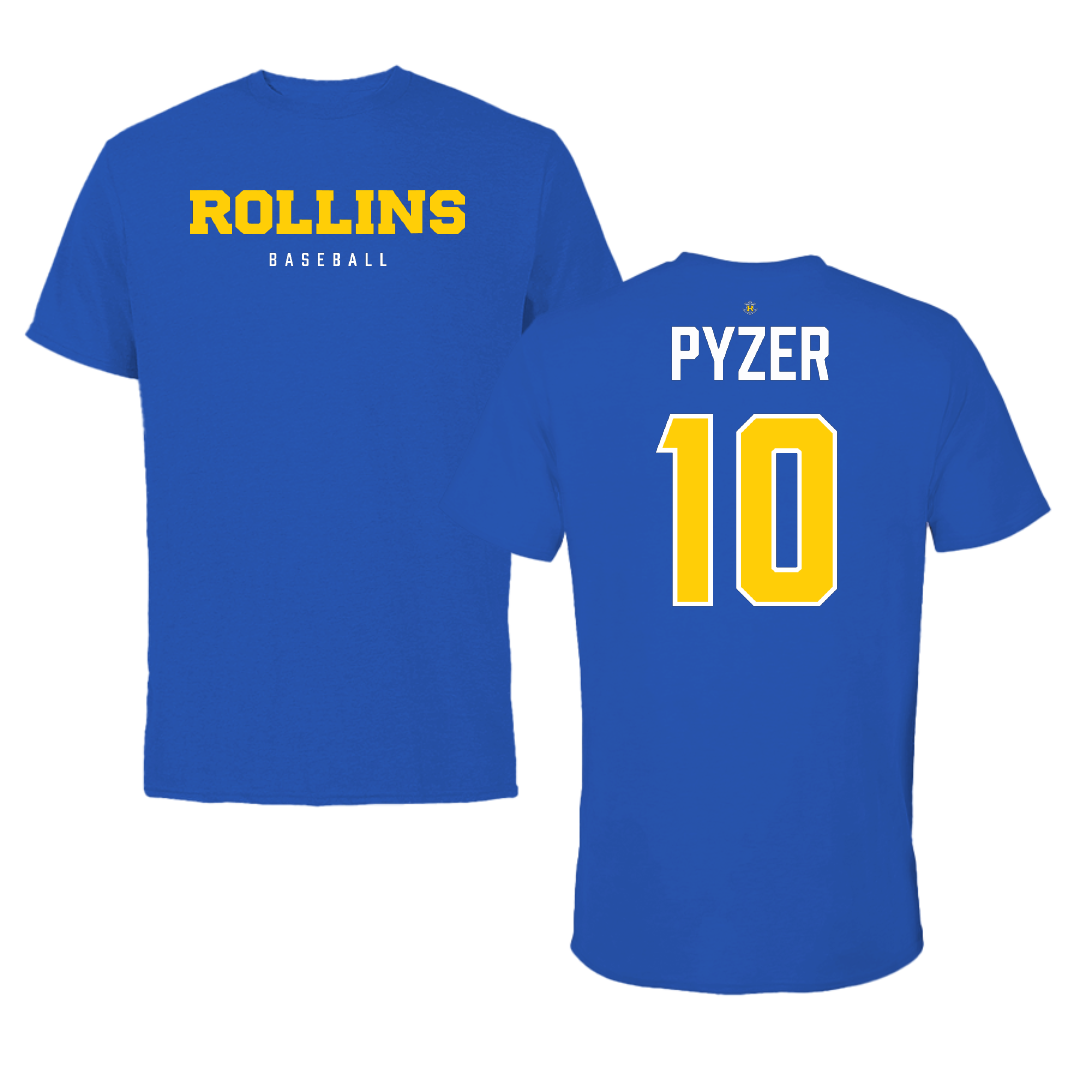Rollins College Baseball Blue University Tee - #10 Dalton Pyzer
