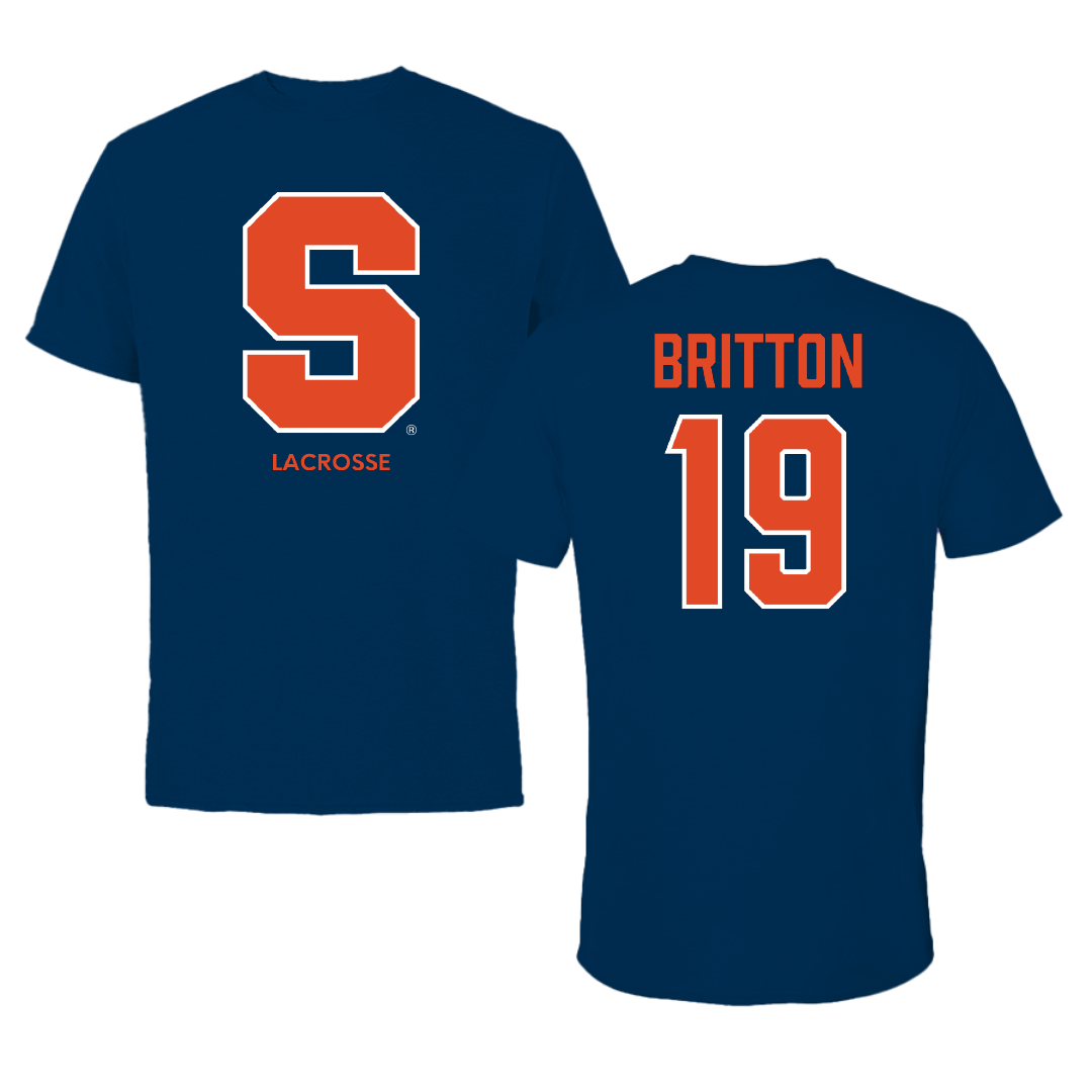 Syracuse University Lacrosse (W) Navy Primary Tee - #19 Gracie Britton