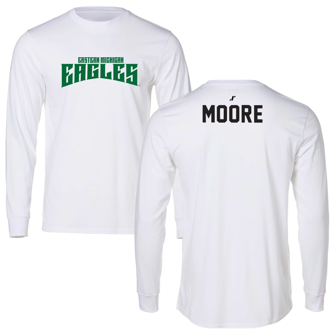Eastern Michigan University Rowing White Classic Performance Long Sleeve - Campbell Moore