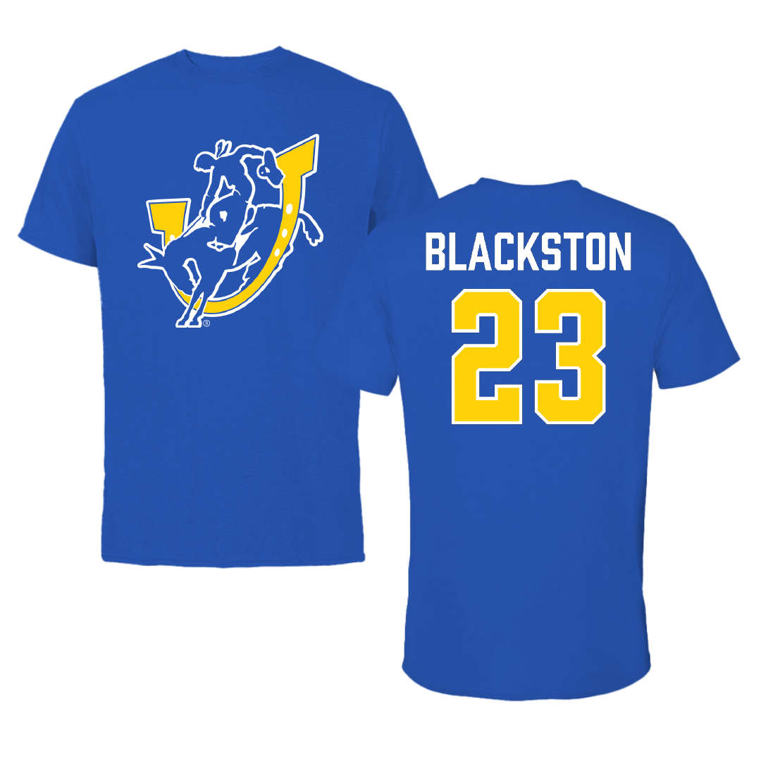 Southern Arkansas University Football Blue Tee - #23 Jaylon Blackston