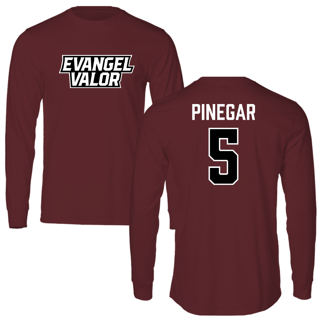 Evangel University Basketball (M) Maroon Long Sleeve - #5 Tommy Pinegar