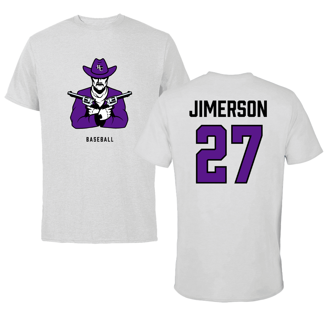 Ranger College Baseball Light Gray Performance Tee - #27 CJ Jimerson