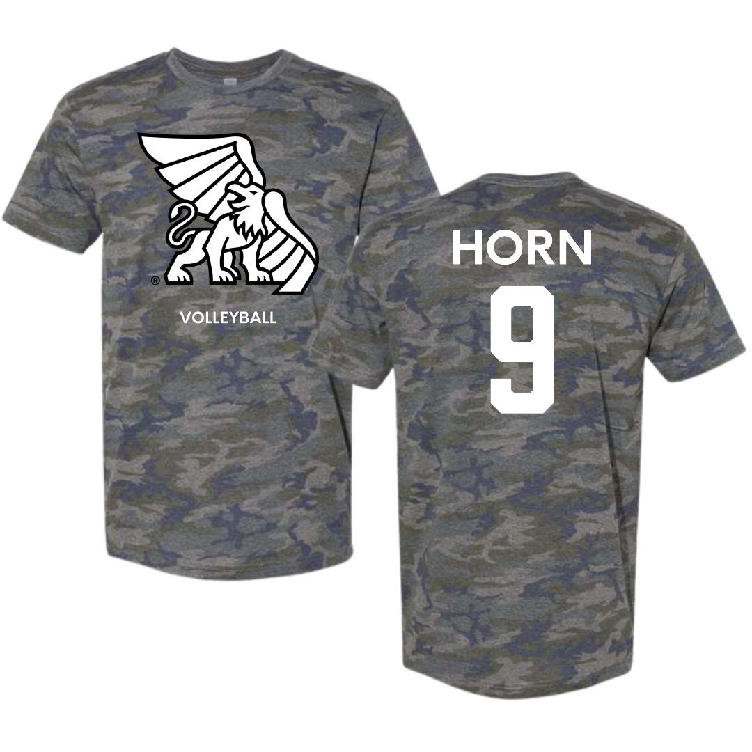 Missouri Western State University Volleyball (W) Vintage Camo Tee - #9 Ady Horn