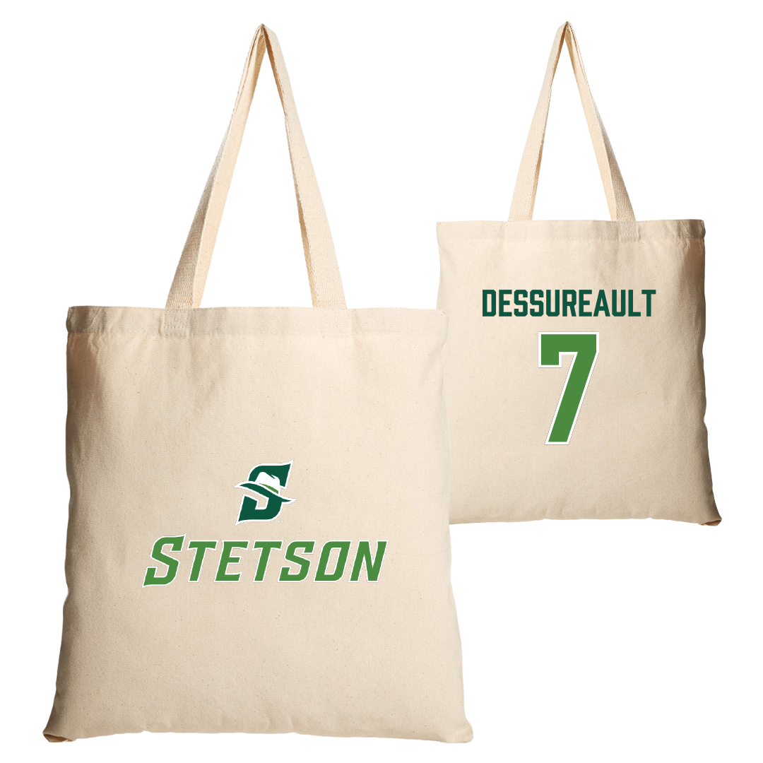 Stetson University Baseball Tan Canvas Tote Bag - #7 Yohann Dessureault