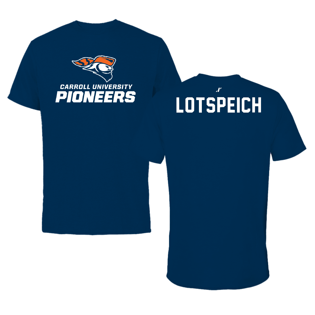 Carroll University TF and XC Navy Performance Tee - Cameron Lotspeich