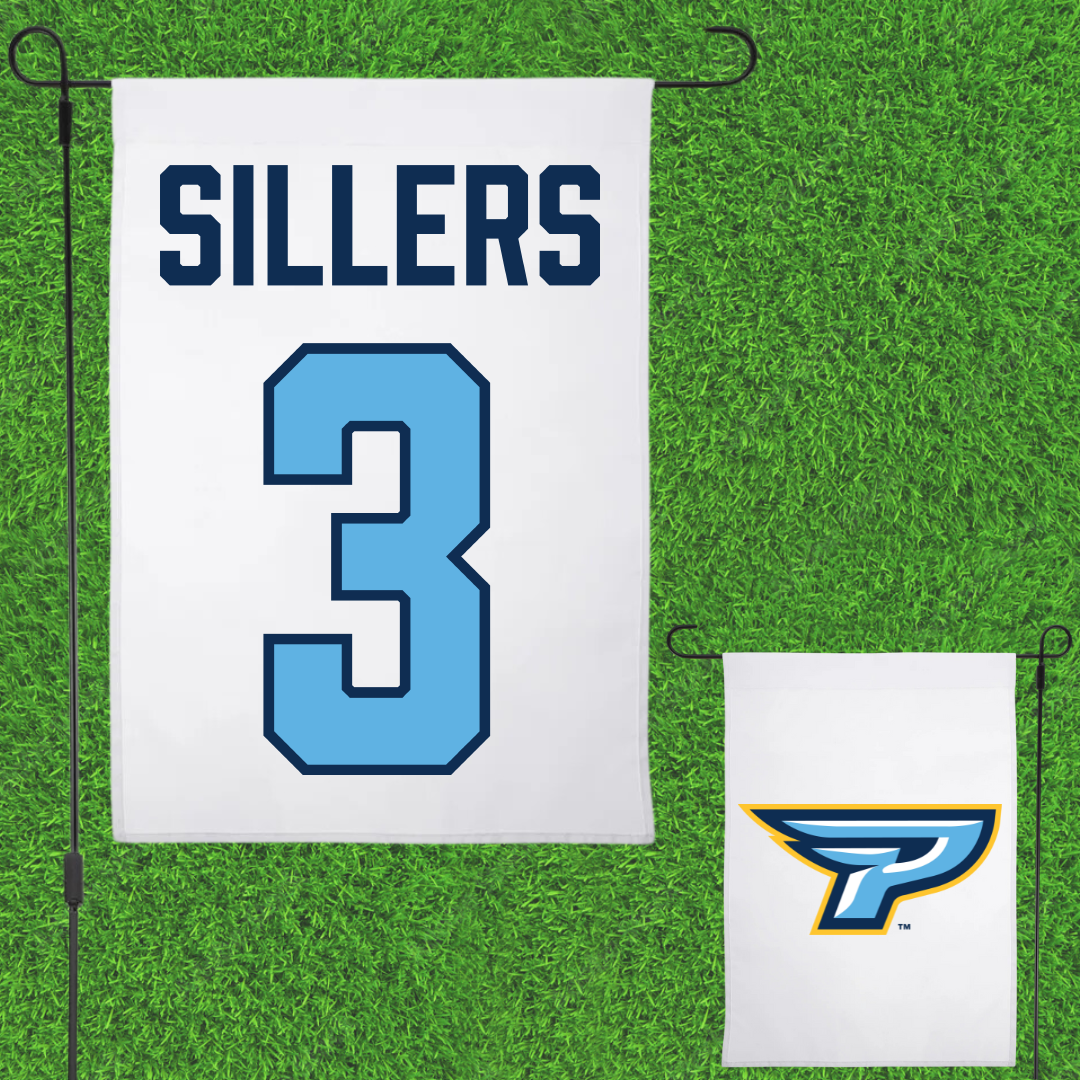 Point University Lacrosse White Garden Flag - #3 Malyke Sillers