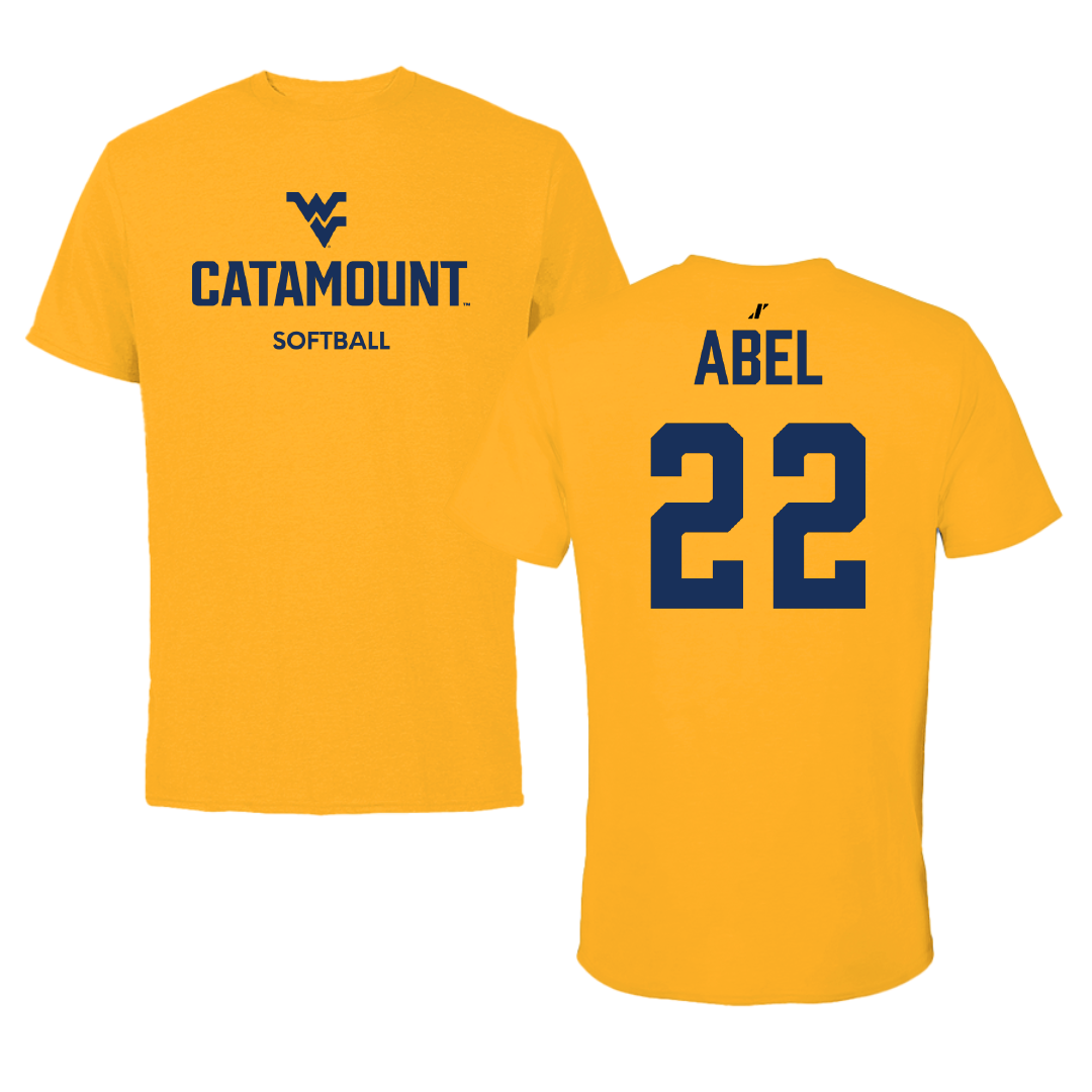 Potomac State College Softball Gold Performance Tee - #22 Alyssa Abel