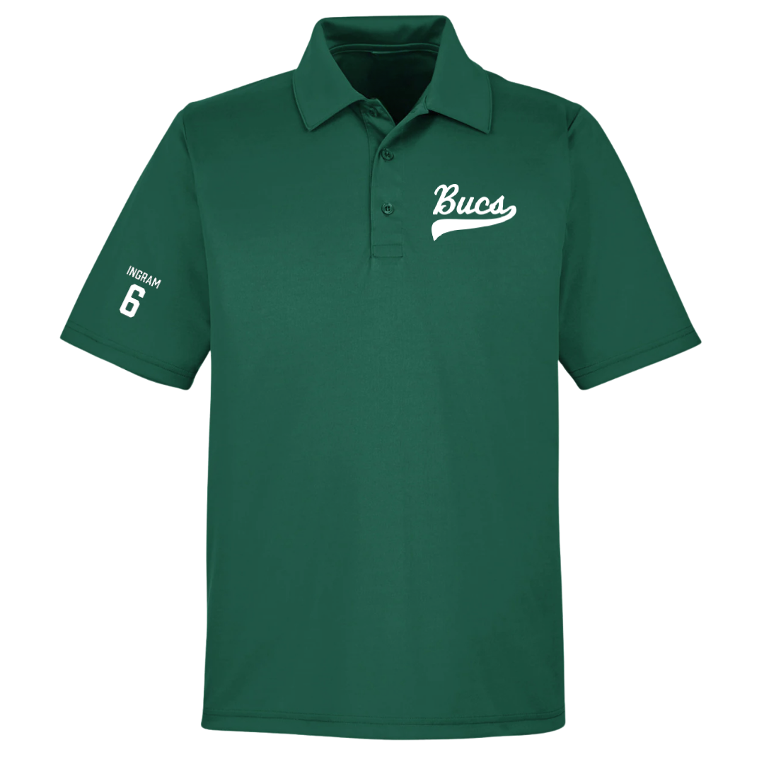 Shelton State Community College Baseball Forest Green Polo - #6 Landen Ingram