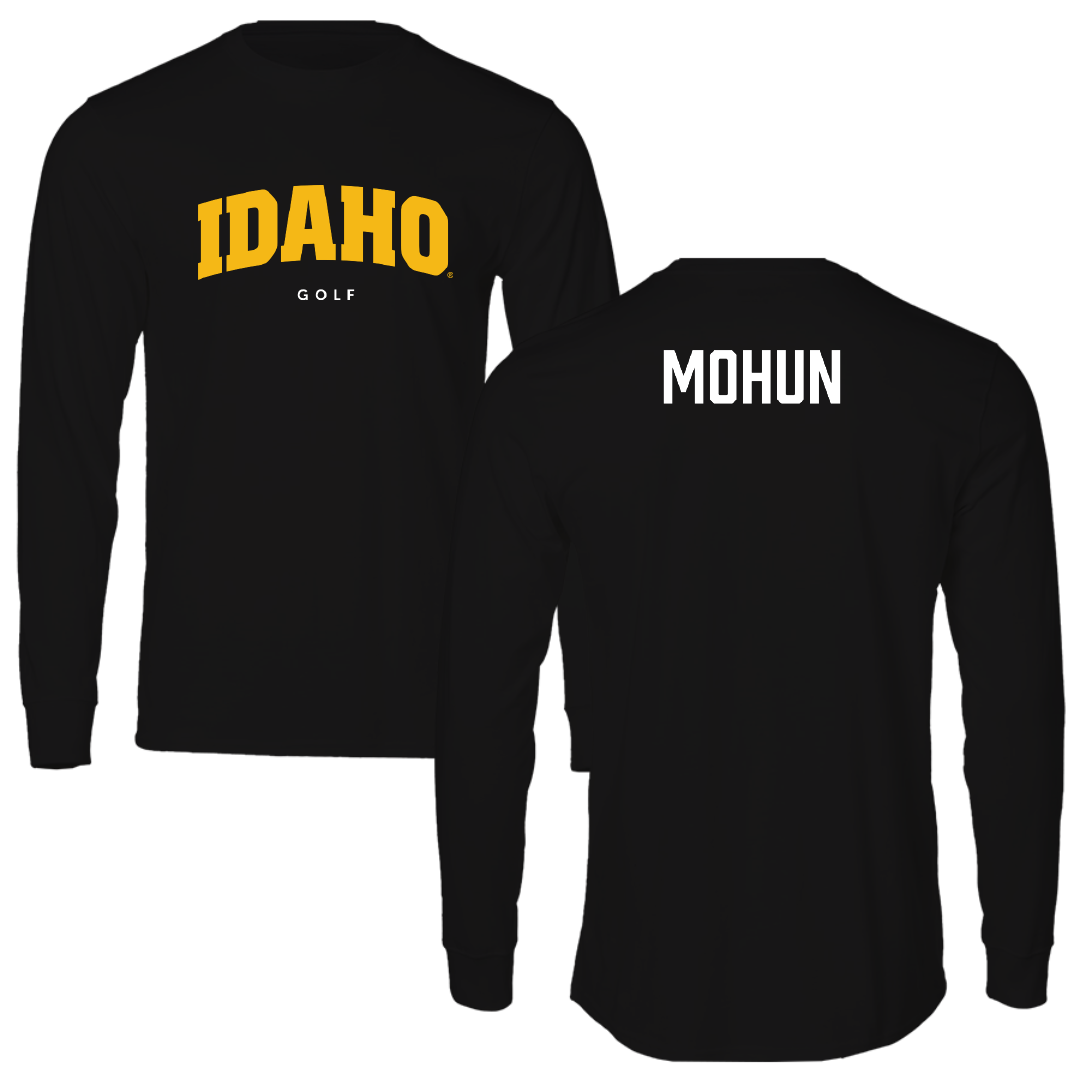 University of Idaho Golf (M) Black Performance Long Sleeve - Aaron Mohun