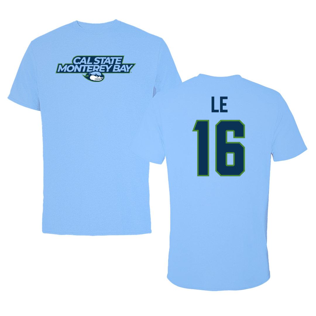 Cal State Monterey Bay Softball Carolina Blue Performance Tee - #16 Kaitlyn Le