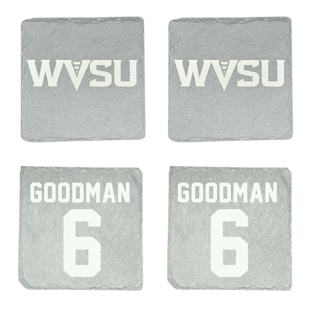 West Virginia State University Basketball (M) Stone Coaster (4 Pack)  - #6 Blake Goodman