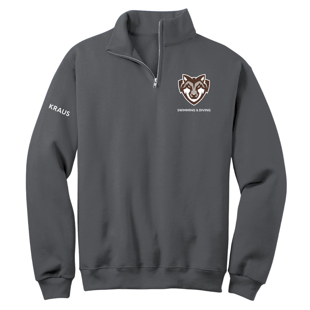 St. Bonaventure University Swimming & Diving Dark Gray Quarter-Zip - Ellie Kraus