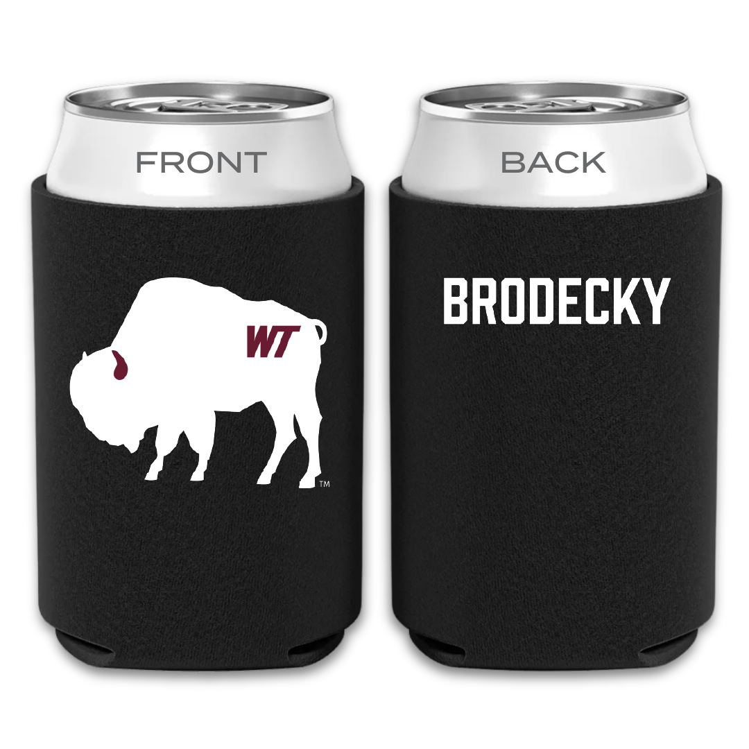 West Texas A&M University TF and XC Black Can Cooler - Brocc Brodecky