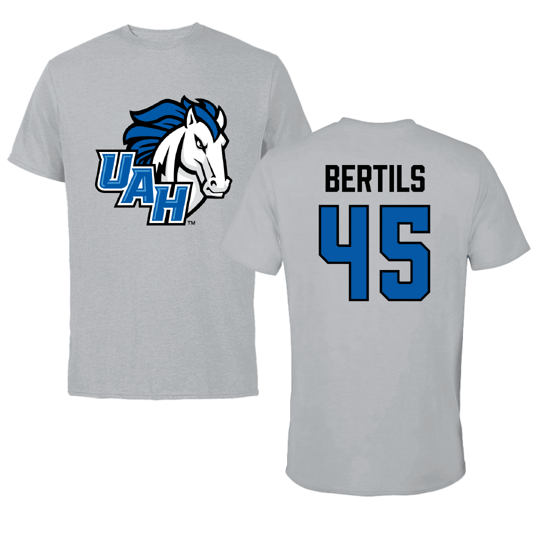 Huntsville Lacrosse (M) Sport Gray Tee - #45 Jake Bertils