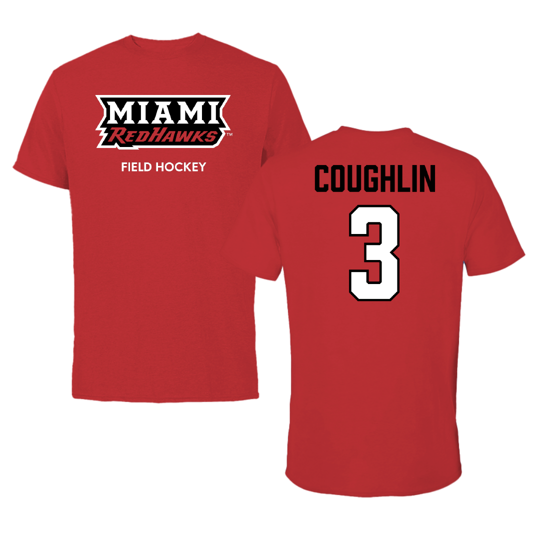 Miami University (Ohio) Field Hockey (W) Red Tee - #3 Kylie Coughlin