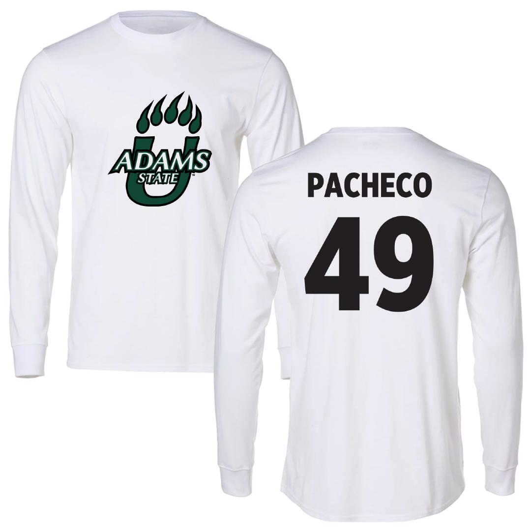 Adams State University Football White Long Sleeve - #49 Quinton Pacheco