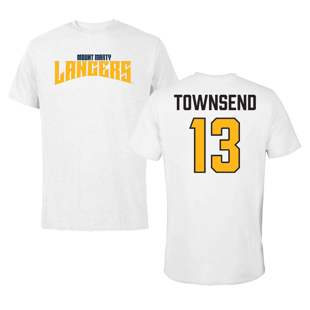 Mount Marty University Softball White Classic Performance Tee - #13 Brooklyn Townsend