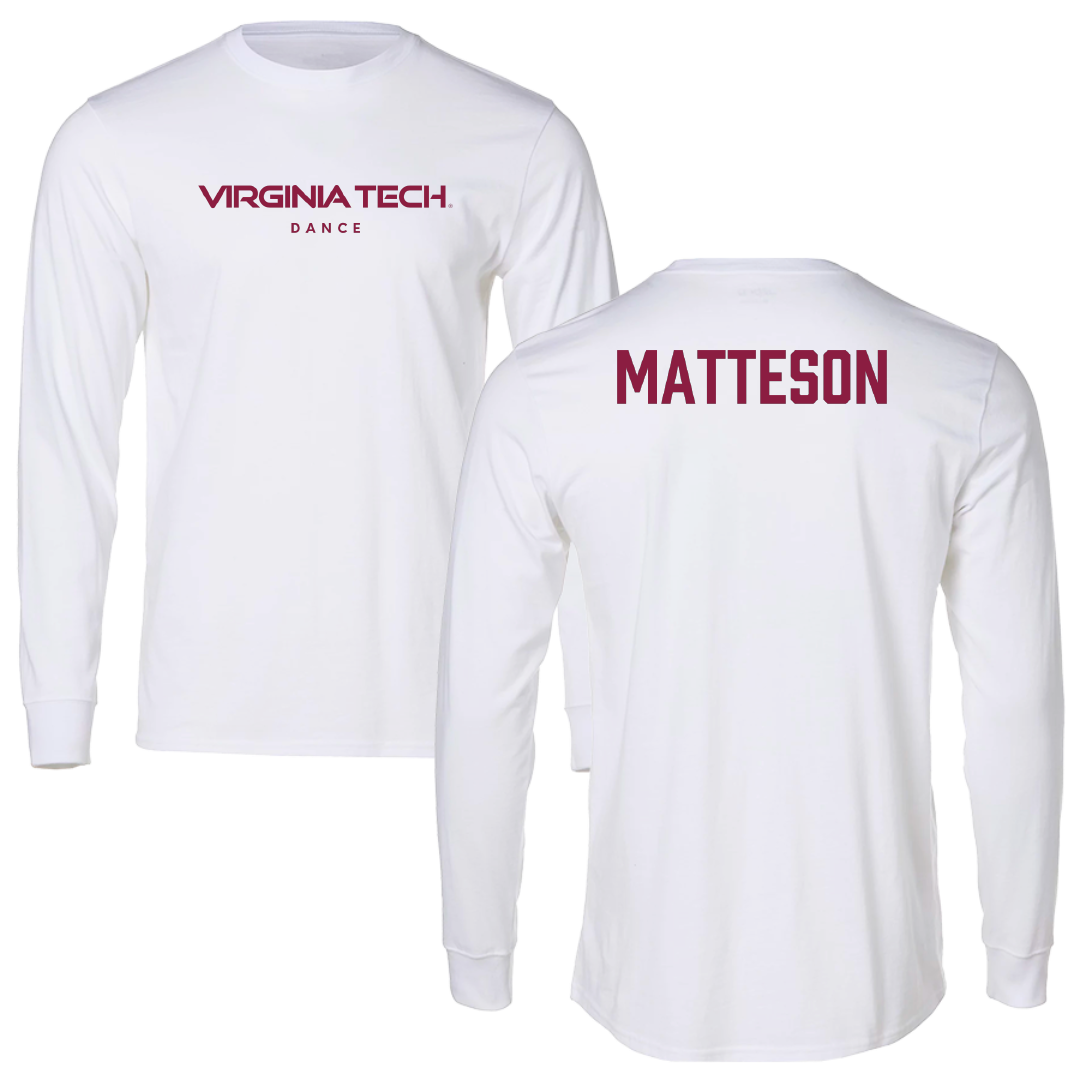 Virginia Tech Dance White Performance Long Sleeve - Katelyn Matteson