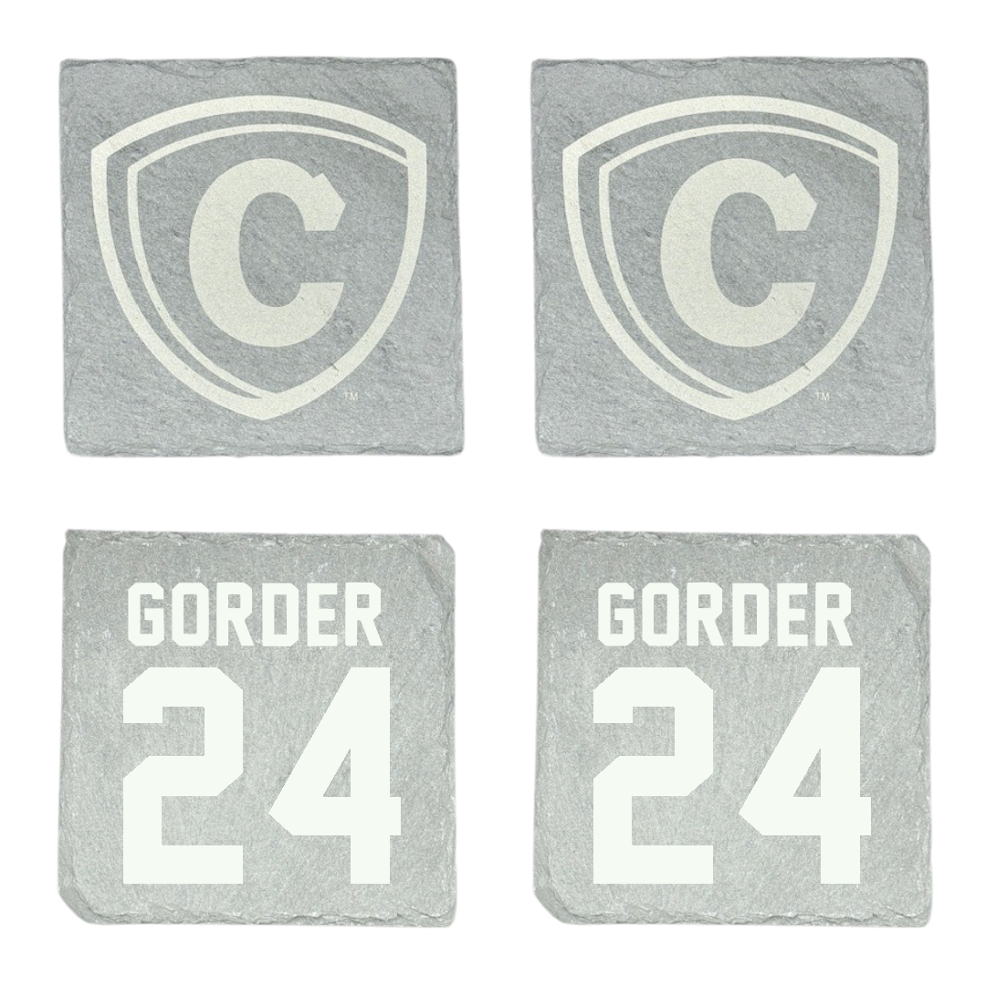 Carthage College Soccer (W) Stone Coaster (4 Pack)  - #24 Sarah Gorder