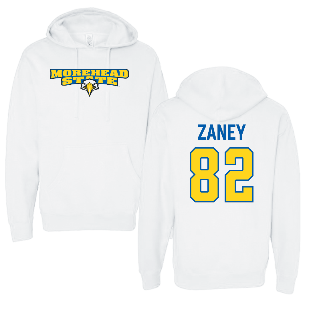 Morehead State University Football White Hoodie - #82 Michael Zaney