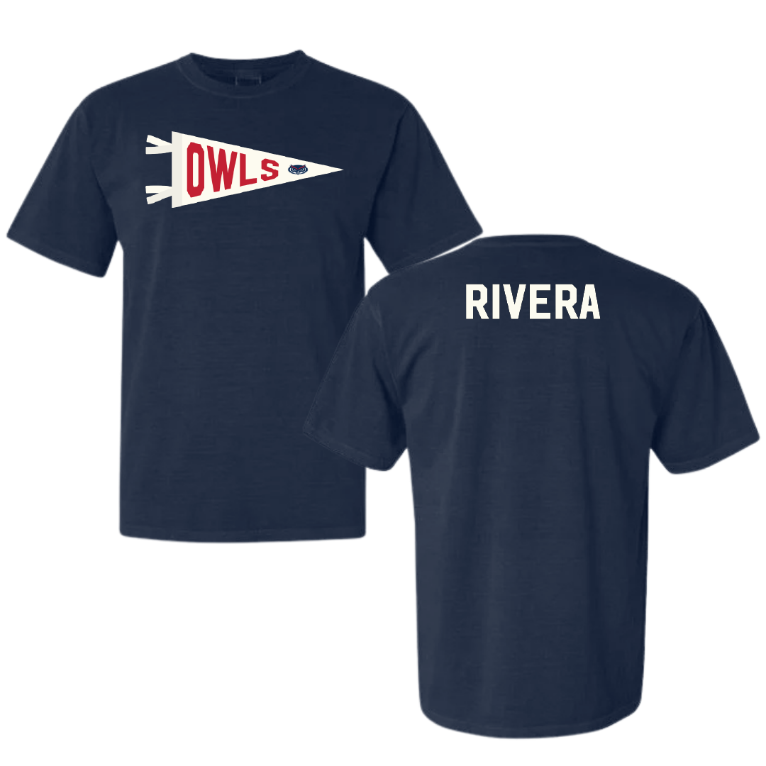 Florida Atlantic University Cheer Navy Pennant Comfort Colors Tee - Gabriella Rivera