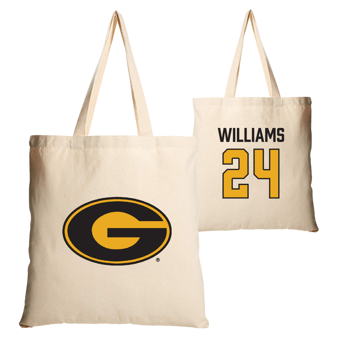 Grambling State University Baseball Tan Canvas Tote Bag - #24 Titus Williams