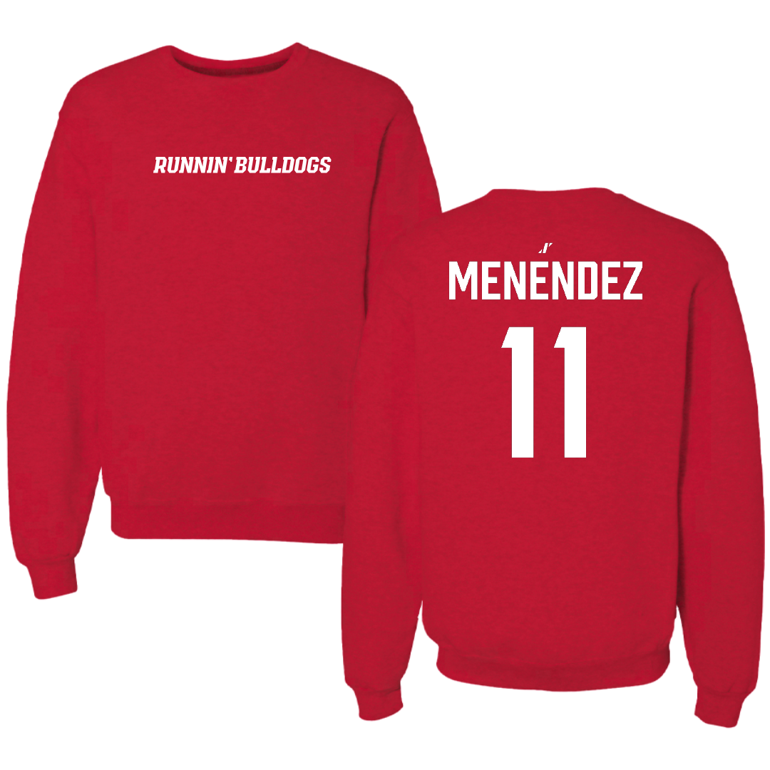 Gardner-Webb University Basketball (W) Red Crewneck - #11 Sara Menendez
